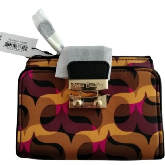 Vera Bradley Pushlock Wallet, Modern Lights - Picture 1 of 7